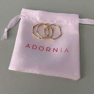 Adornia 14k gold bamboo rings